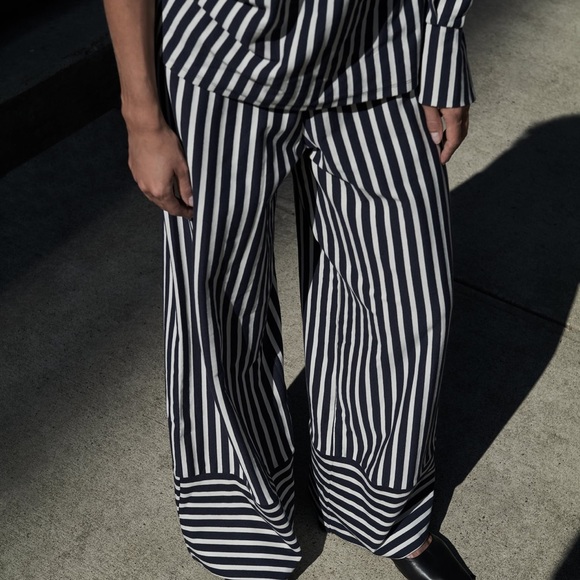 Zara striped wide leg pants - Picture 2 of 7